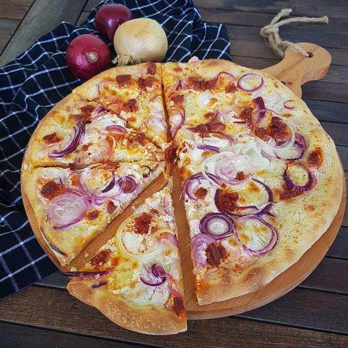 Blitz-Zwiebelkuchen mit Chorizo :: Bella-cooks-and-travels